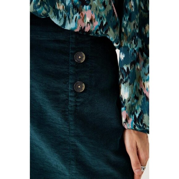 NWT GARCIA Teal Corduroy Mini Skirt - Picture 2 of 7